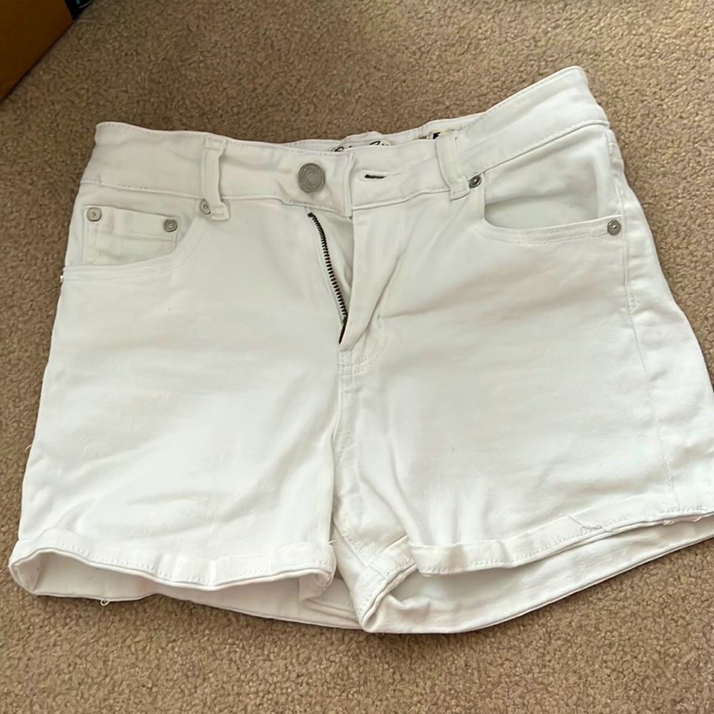White Jean Shorts